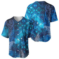 Aotearoa Taniko Matariki Baseball Jersey Cosmic Blue LT7 - Polynesian Pride