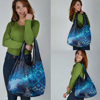 Aotearoa Taniko Matariki Grocery Bag Cosmic Blue LT7 - Polynesian Pride