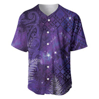 Aotearoa Taniko Matariki Baseball Jersey Cosmic Violet LT7 Purple - Polynesian Pride