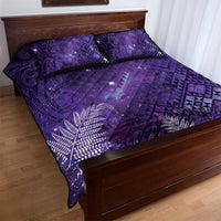 Aotearoa Taniko Matariki Quilt Bed Set Cosmic Violet LT7 - Polynesian Pride
