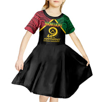 Vanuatu 44th Independence Anniversary Kid Short Sleeve Dress