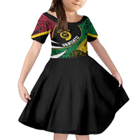 Vanuatu Independence Day Yumi 44 Family Matching Summer Maxi Dress and Hawaiian Shirt LT7 Daughter's Dress Colorful - Polynesian Pride