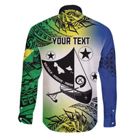 Malampa Day Family Matching Tank Maxi Dress and Hawaiian Shirt Emblem Gradient Style