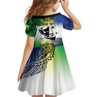Malampa Day Kid Short Sleeve Dress Emblem Gradient Style LT7 - Polynesian Pride