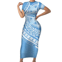 Tonga Apifo'ou Kolisi Personalized Family Matching Short Sleeve Bodycon Dress and Hawaiian Shirt Ngatu Tokelaufeletoa Motifs