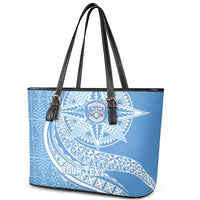 Tonga Apifo'ou Kolisi Personalized Leather Tote Bag Ngatu Tokelaufeletoa Motifs