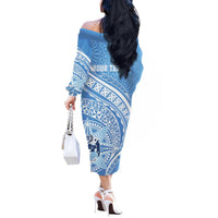Tonga Apifo'ou Kolisi Personalized Off The Shoulder Long Sleeve Dress Ngatu Tokelaufeletoa Motifs