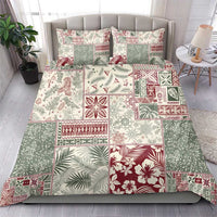 Aloha Hawaii Pastel Christmas Patchwork Bedding Set Classic Style - Polynesian Pride