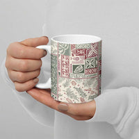 Aloha Hawaii Pastel Christmas Patchwork Ceramic Mug Classic Style - Polynesian Pride