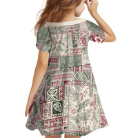 Aloha Hawaii Pastel Christmas Patchwork Family Matching Short Sleeve Bodycon Dress and Hawaiian Shirt Classic Style - Polynesian Pride