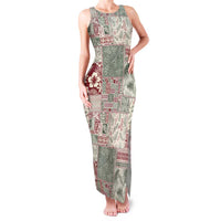 Aloha Hawaii Pastel Christmas Patchwork Family Matching Tank Maxi Dress and Hawaiian Shirt Classic Style - Polynesian Pride