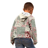 Aloha Hawaii Pastel Christmas Patchwork Kid Hoodie Classic Style - Polynesian Pride
