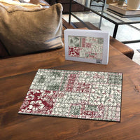Aloha Hawaii Pastel Christmas Patchwork Puzzle Classic Style - Polynesian Pride