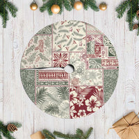 Aloha Hawaii Pastel Christmas Patchwork Tree Skirt Classic Style - Polynesian Pride