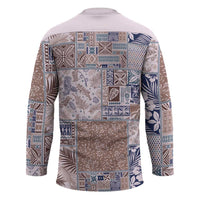 Aloha Hawaii Pastel Christmas Patchwork Hockey Jersey Rustic Style LT7 - Polynesian Pride