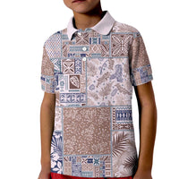 Aloha Hawaii Pastel Christmas Patchwork Kid Polo Shirt Rustic Style - Polynesian Pride