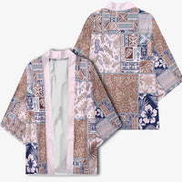 Aloha Hawaii Pastel Christmas Patchwork Kimono Rustic Style - Polynesian Pride