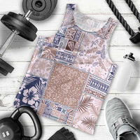 Aloha Hawaii Pastel Christmas Patchwork Men Tank Top Rustic Style - Polynesian Pride