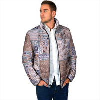 Aloha Hawaii Pastel Christmas Patchwork Padded Jacket Rustic Style - Polynesian Pride