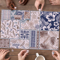Aloha Hawaii Pastel Christmas Patchwork Puzzle Rustic Style - Polynesian Pride