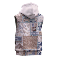 Aloha Hawaii Pastel Christmas Patchwork Sleeveless Hoodie Rustic Style - Polynesian Pride