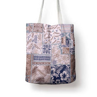 Aloha Hawaii Pastel Christmas Patchwork Tote Bag Rustic Style - Polynesian Pride