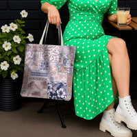 Aloha Hawaii Pastel Christmas Patchwork Tote Bag Rustic Style - Polynesian Pride