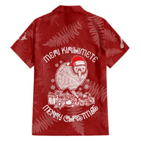 New Zealand Christmas Family Matching Tank Maxi Dress and Hawaiian Shirt Silver Fern Mix Kiwi Bird Ver01 LT7 - Polynesian Pride
