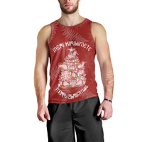 New Zealand Christmas Men Tank Top Silver Fern Mix Kiwi Bird Ver02 LT7 - Polynesian Pride