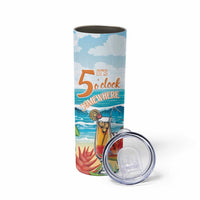 Aloha Hawaii Christmas Skinny Tumbler It's 5 o'clock Somewhere