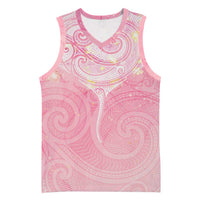 Breast Cancer Awareness Maori Aotearoa Basketball Jersey Manta Ray - Pink Glaze LT7 Unisex Pink - Polynesian Pride