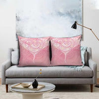 Breast Cancer Awareness Maori Aotearoa Pillow Cover Manta Ray - Pink Glaze - Polynesian Pride