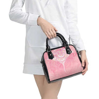 Breast Cancer Awareness Maori Aotearoa Shoulder Handbag Manta Ray - Pink Glaze - Polynesian Pride