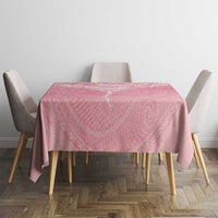 Breast Cancer Awareness Maori Aotearoa Tablecloth Manta Ray - Pink Glaze - Polynesian Pride
