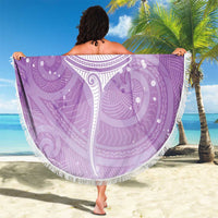 Epilepsy Awareness Maori Aotearoa Beach Blanket Manta Ray - Purple Glaze - Polynesian Pride