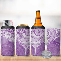 Epilepsy Awareness Maori Aotearoa 4 in 1 Can Cooler Tumbler Manta Ray - Purple Glaze - Polynesian Pride