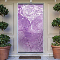 Epilepsy Awareness Maori Aotearoa Door Cover Manta Ray - Purple Glaze - Polynesian Pride