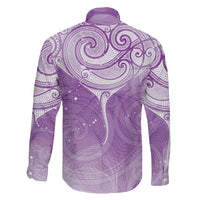 Epilepsy Awareness Maori Aotearoa Family Matching Tank Maxi Dress and Hawaiian Shirt Manta Ray - Purple Glaze LT7 - Polynesian Pride