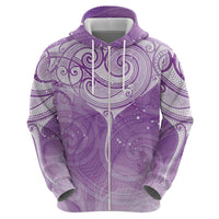 Epilepsy Awareness Maori Aotearoa Hoodie Manta Ray - Purple Glaze - Polynesian Pride