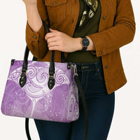 Epilepsy Awareness Maori Aotearoa Leather Bag Manta Ray - Purple Glaze - Polynesian Pride