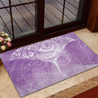 Epilepsy Awareness Maori Aotearoa Rubber Doormat Manta Ray - Purple Glaze - Polynesian Pride