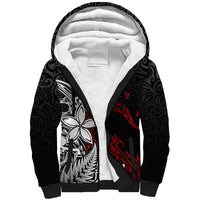 New Zealand Aotearoa Valentine Sherpa Hoodie Couple Maori Aroha Ki a Koe Ver.02 LT7 Unisex Black - Polynesian Pride