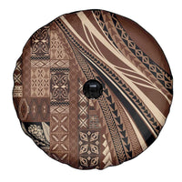 Pasifika Women's Day - Samoa Siapo Malu Tattoo Inspired Spare Tire Cover Brown
