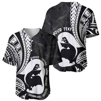 Mother's Day Baseball Jersey Polynesia Vintage Hibiscus - Black LT7 - Polynesian Pride