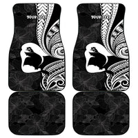 Mother's Day Car Mats Polynesia Vintage Hibiscus - Black