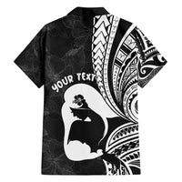 Mother's Day Family Matching Puletasi and Hawaiian Shirt Polynesia Vintage Hibiscus - Black