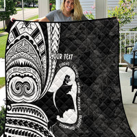 Mother's Day Quilt Polynesia Vintage Hibiscus - Black LT7 Black - Polynesian Pride