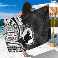 Mother's Day Sarong Polynesia Vintage Hibiscus - Black