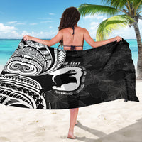 Mother's Day Sarong Polynesia Vintage Hibiscus - Black