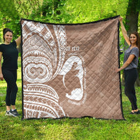 Mother's Day Quilt Polynesia Vintage Hibiscus - Brown LT7 - Polynesian Pride